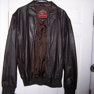 MENS SERGIO VALENTE BROWN LEATHER JACKET EXCELLENT XXL